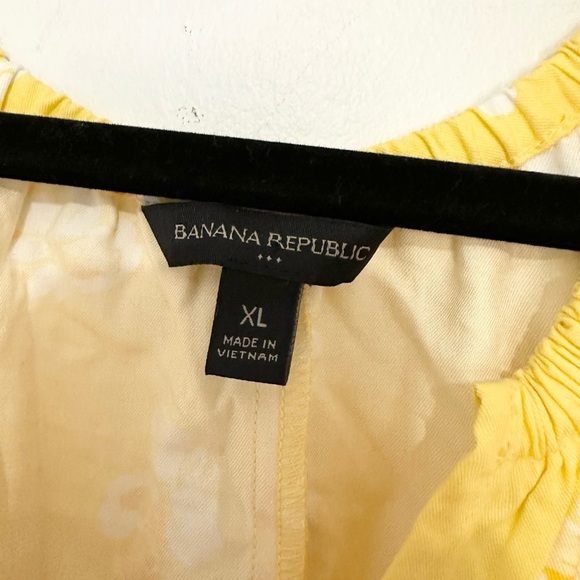 BANANA REPUBLIC RUFFLE TIERD HEM DRESS yellow mini dress spring ruffles girly - Picture 2 of 3